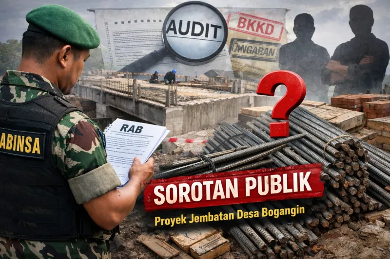 Pernyataan Babinsa Terkait Proyek Jembatan Bogangin Picu Pertanyaan Publik